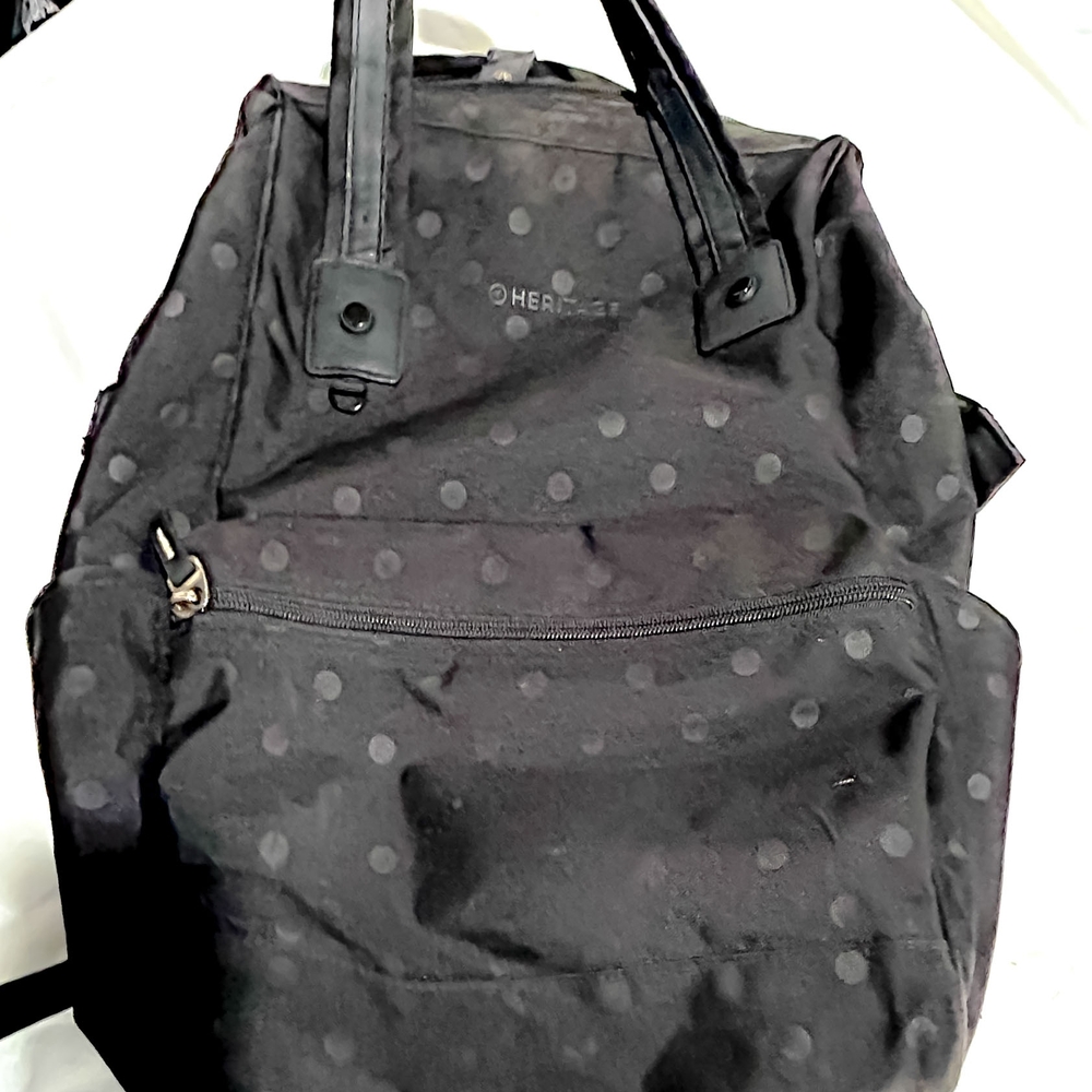 Black Polka Dot Backpack